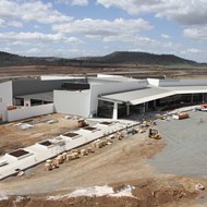 Toowoomba Wellcamp Airport Passenger Terminal construction site aerial view